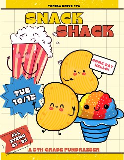 Snack Shack on 10/15